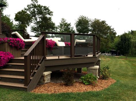 Deck railing height code nova scotia. Composite Deck with Built-In Planters and Glass Railing ...