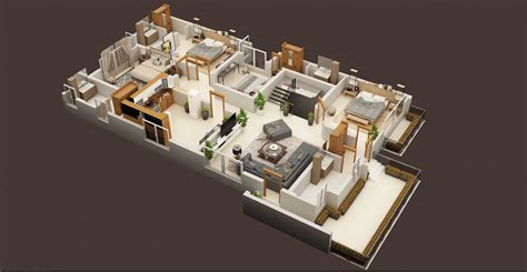 Cool 3d Model Of House Plan Ytt6r Mockup