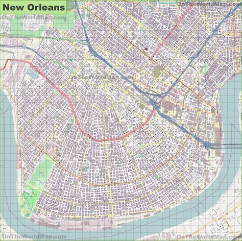 New Orleans Area Maps On The Town Printable Map Of New Orleans