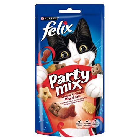 Felix Party Mix Cat Treats 60g Mixed Grill Big W