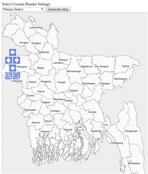 Bangladesh District Map Vector