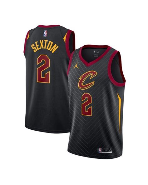 Nike Synthetic Collin Sexton Black Cleveland Cavaliers 2020 21 Swingman Jersey Statement