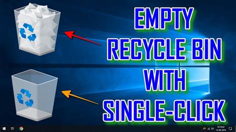 Empty Recycle Bin With Just Single Click Windows 10 Tips Youtube