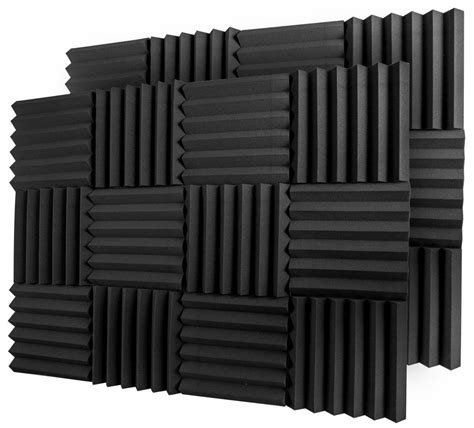 Bookishbunny 12 Pks Acoustic Foam Tiles Wall Record Studio Sound Proof
