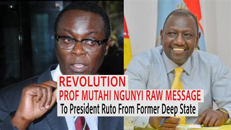 President Ruto Reacts As Prof Mutahi Ngunyi Delivers Raw Message On