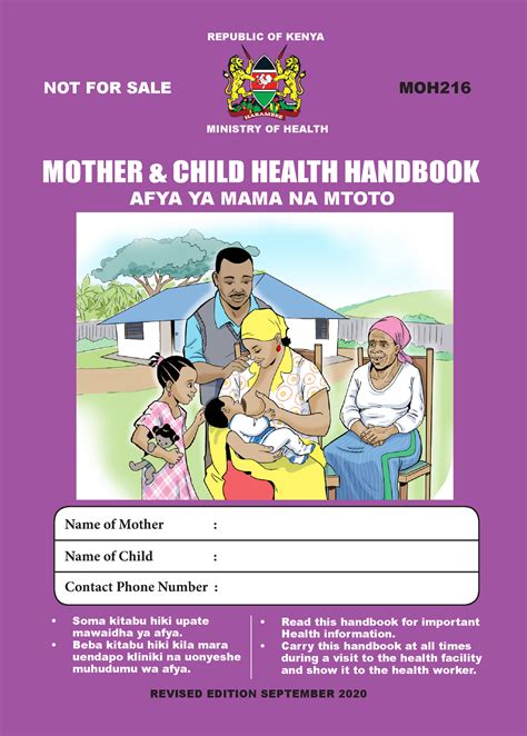 Mother Child Health Handbook Moh September 2020 Revised Edition