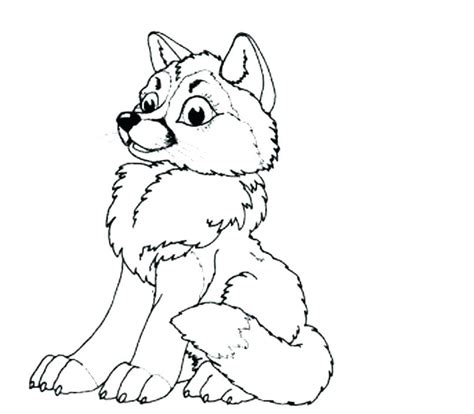 Coloring Pages Of Baby Wolves At Free Printable