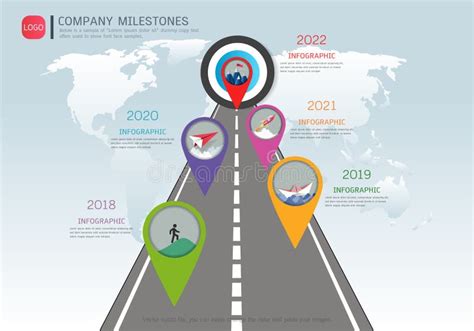 Milestone Timeline Infographic Design Stock Vector Illustration Of