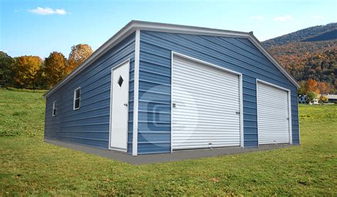 Check Out This 24 X 36 X 9 Vertical Roof Style Two Car Garage That
