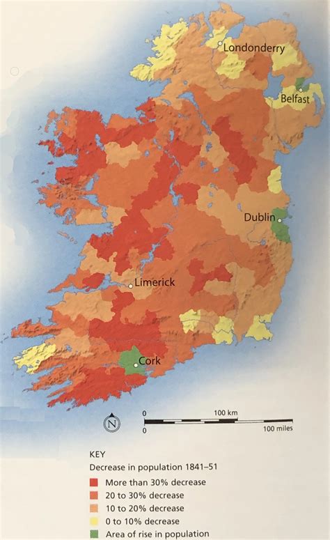 Irish Potato Famine Map
