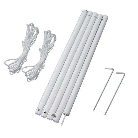 Sun shade sail canopy pole kit 2.5m long 5 sections adjustable with 4m guy rope. Sun Sail Shade Fixing Accessory Kit Hardware Fittings ...