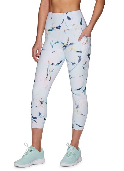 RBX Active Women S Lily Floral Print High Waist Ultra Soft Capri Legging Walmart Com
