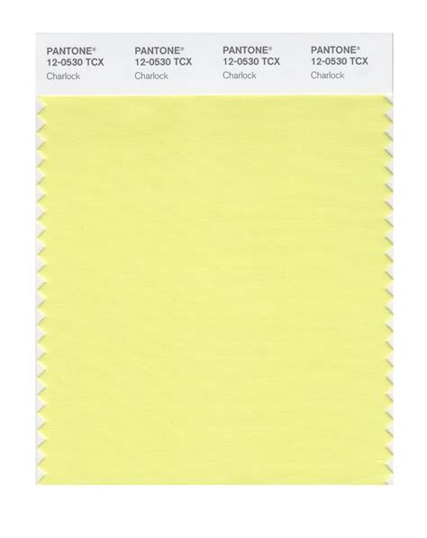 Pantone 12 0530 TCX Swatch Card Charlock Design Info