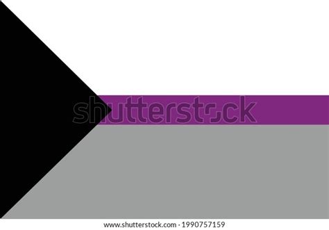 Demisexual Flag Vector Illustration Demisexual Pride Stock Vector