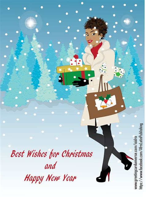 Holiday And Seasonal Cards Black Woman Owned Merry Christmas Black Woman