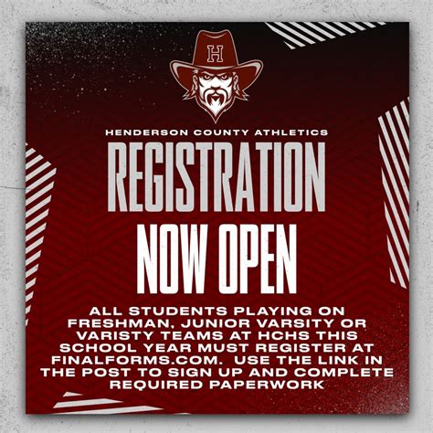 Henderson County Athletics Final Forms Registration Henderson County