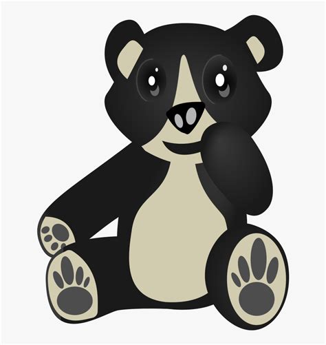 Black Bear Clipart Oso Oso Frontino Dibujo Animado Free Transparent