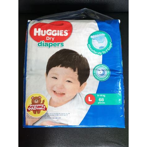 Huggies Dry Diapers Large 68pcs Original Authentic Shopee Philippines