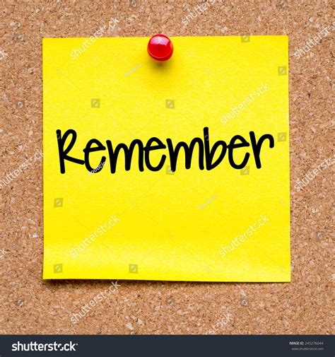 Blank Note With Remember Blank Yellow Sticky Note With Remember Word