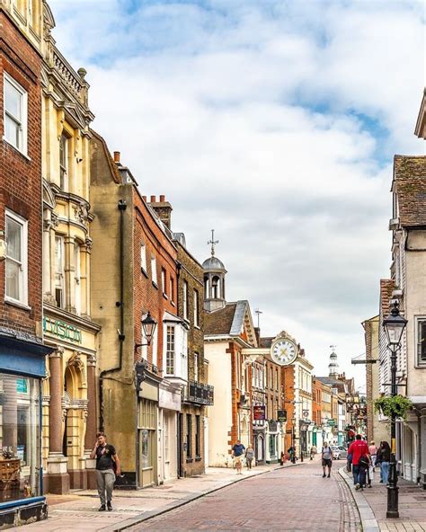 The High Street In Rochester Kent England Is Full Of Historic