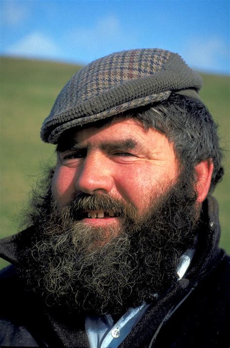 Irish Farmer With Black Beard And Cap Photograph By Carl Purcell