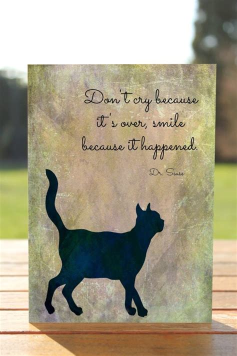 Cat Loss Sympathy Card Dont Cry Because Its