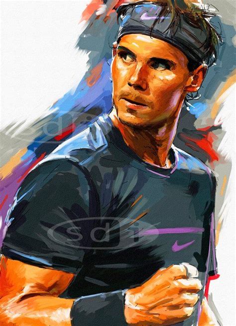 Rafael Nadal Tennis Sports Art Poster Print Etsy Sports Art