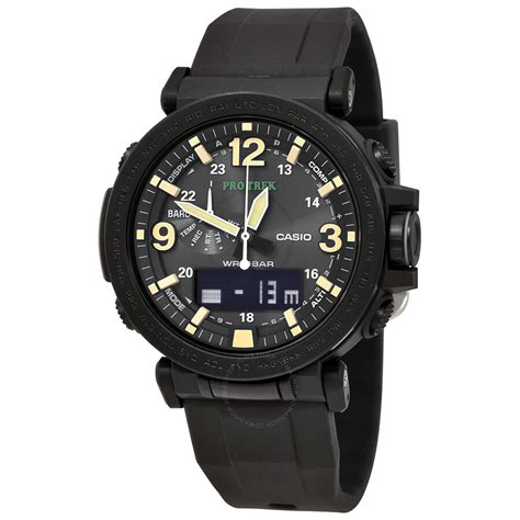 Casio Pro Trek Black Silicone Strap Mens Watch Prg 600y 1cr Pro Trek