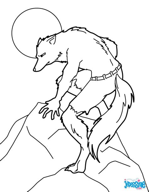 Coloriages Loup Garou Au Clair De Lune