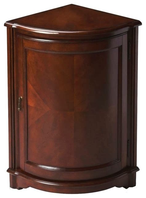 Plantation Cherry Corner Cabinet Traditional Accent Chests And