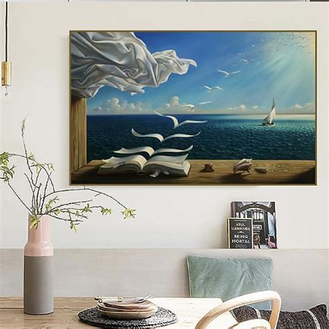 Panel Surrealism Prints Landscape Wall Art Wall Hanging Gift Home