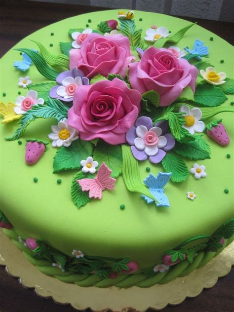 Pastel Floral Fondant Cake Flower Cakes Decoration Ideas Little