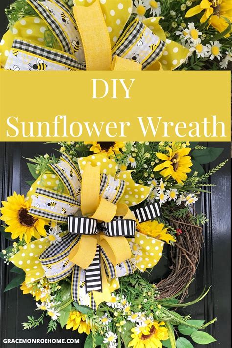 Sunflower Wreath Tutorial 1 Grace Monroe Home