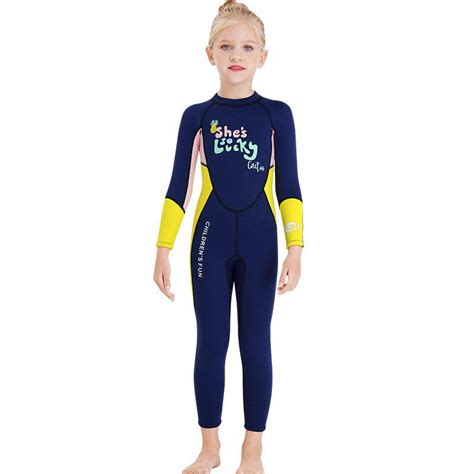 Dive Sail 25mm Kids Diving Suit Baby Girls Long Sleeve Swimming Suits