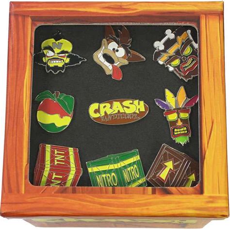 Crash Bandicoot Pin Badge Set The Gaming Shelf
