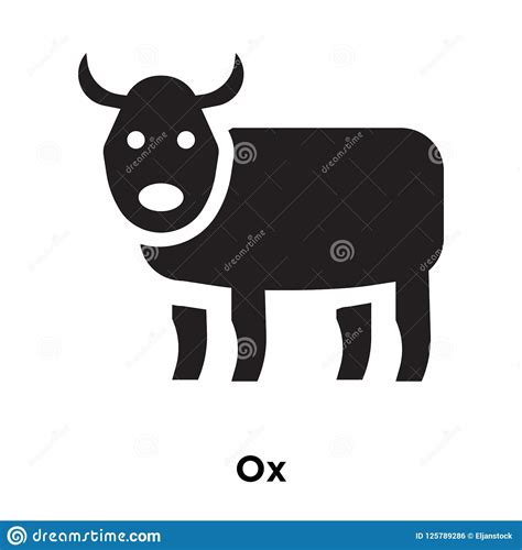 Ox Icon Vector Isolated On White Background Logo Concept Of Ox Stock