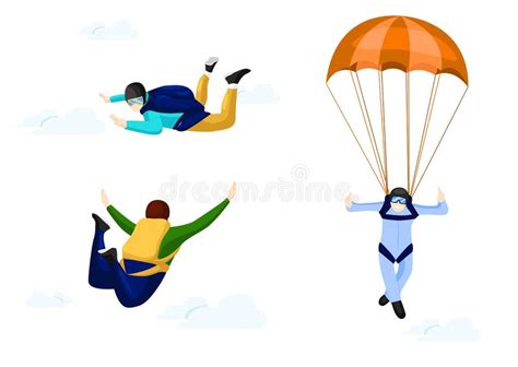 Woman Skydivers Stock Illustrations 137 Woman Skydivers Stock