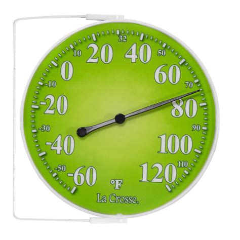 104 1512c La Crosse 5 Indooroutdoor Dial Thermometer With Bracket