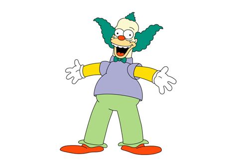 Krusty The Clown Simpsons Vector Superawesomevectors