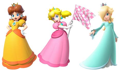 Princess Peach Daisy And Rosalina In Mario Kart