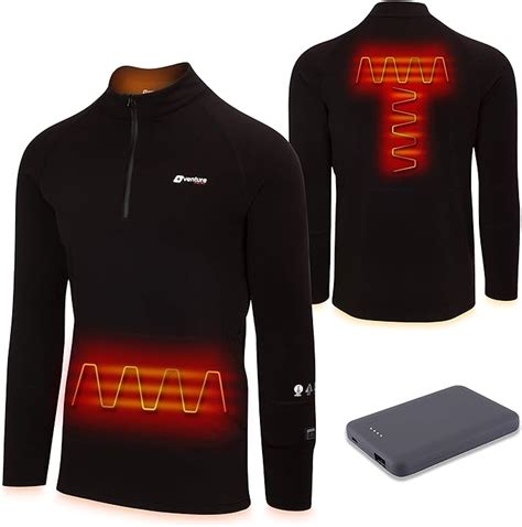 Venture Heat Mens Heated Shirt Thermal Underwear With Battery Pack