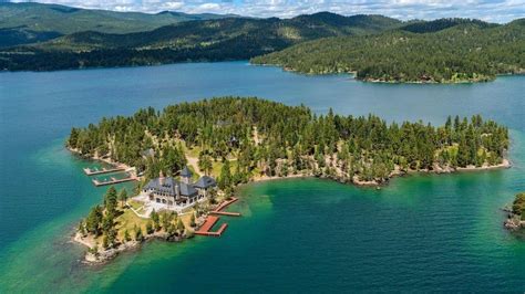 This 22 Acre Island Is Montanas Largest Private Estate Mansion