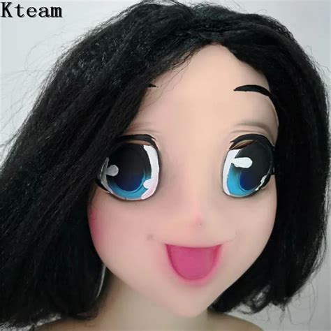 Handmade Silicone Sexy And Sweet Half Female Face Ching Crossdress Mask Crossdresser Doll Carton