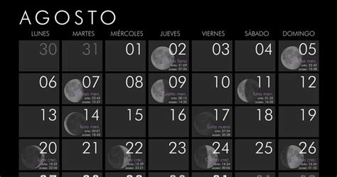 Calendario Lunar Agosto 2023 Imagesee