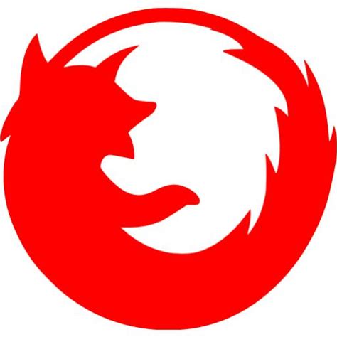 Red Firefox Icon Free Red Browser Icons