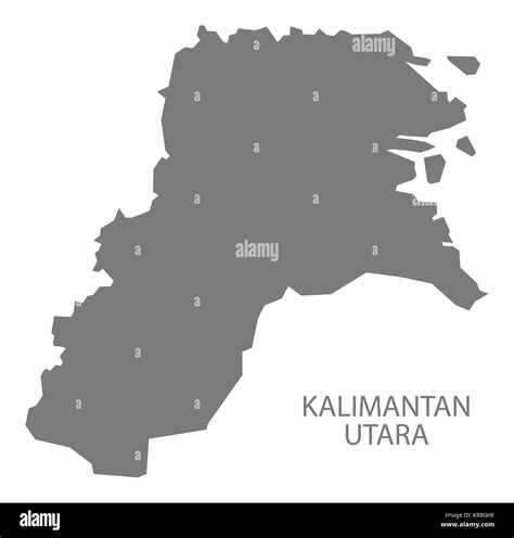 Kalimantan Utara Indonesia Map Grey Stock Photo Alamy