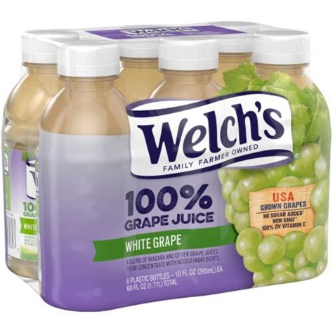 Welchs 100 White Grape Juice 6 Bottles 10 Fl Oz Kroger