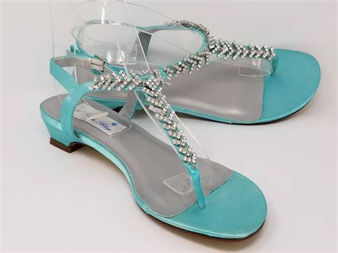Aqua Blue Wedding Shoes Aqua Blue Wedding Sandals Bridal Etsy