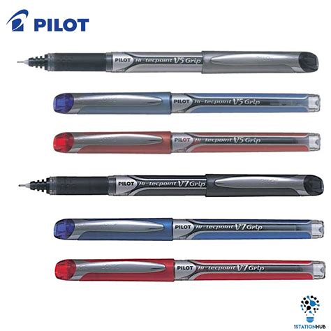 12pcs Pilot Hi Techpoint V5 V7 Grip Pen Black Blue Red Home Office