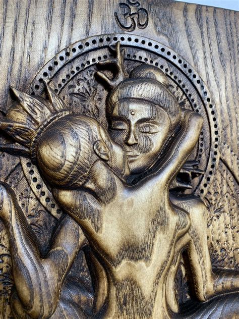 God Shiva Shakti Ukraine Shop Hand Carving Wood Panels Tantra Etsy